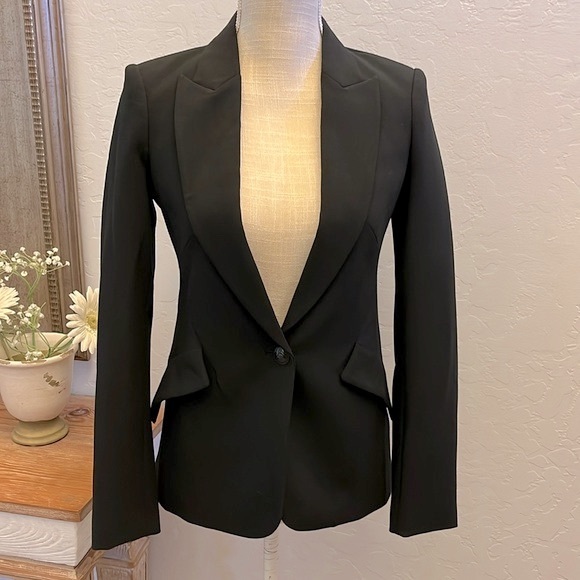 🆕 L’AGENCE Chamberlain Black Blazer- Size 00 - Picture 2 of 13